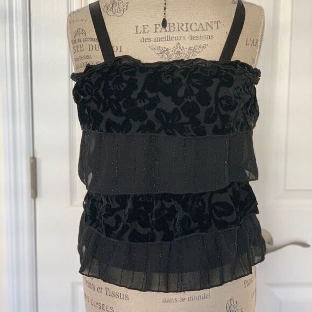 Justice black Ruffle Girls Size 10 Top